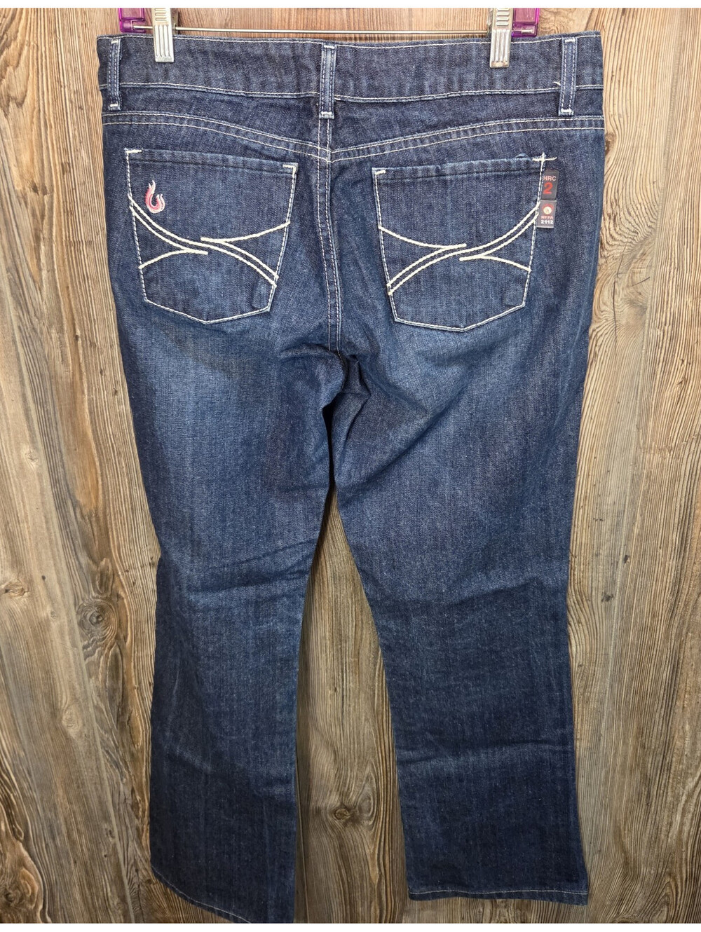 LapCo FR Denim Blue Jeans Wmn Size 12 Reg (36x32) Flame Resistant Boot Cut NWOT